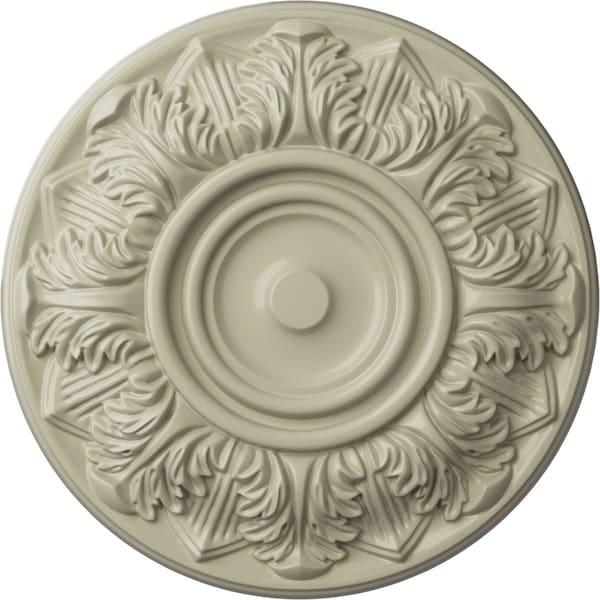 Ekena Millwork Whitman Ceiling Medallion (For Canopies up to 3 3/4"), Hand-Painted Clear Yellow, 13"OD x 1 3/8"P CM13WHCYF - main